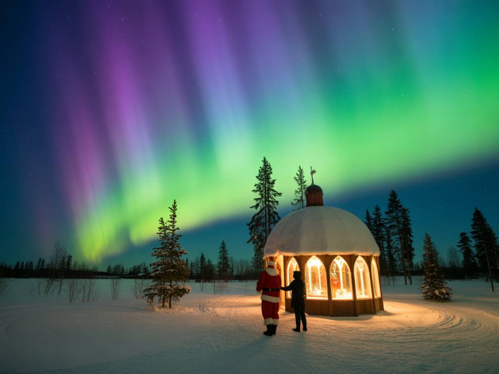 Rovaniemi, Finland a good place to see Santa Claus and Northern Lights